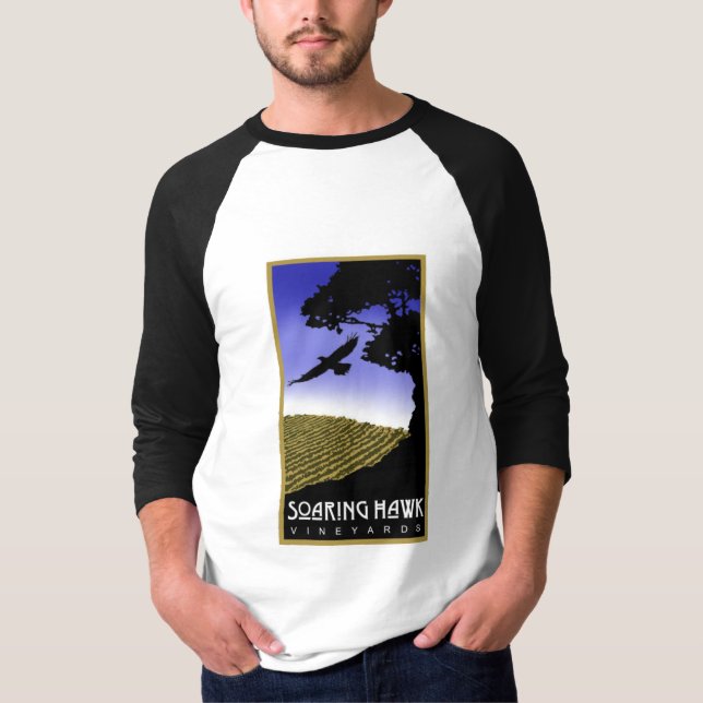 Soaring skjorta för hökvingårdbaseball tee shirt (Framsida)