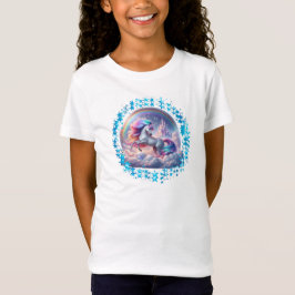 Soaring Unicorn Castle T-Shirt - Rainbow Fantasy