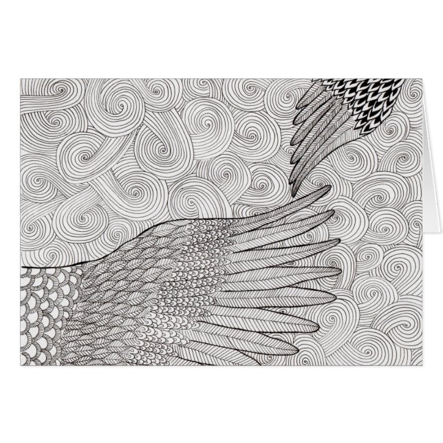 soaring vingar hälsningskort (Framsidan Horizontal)