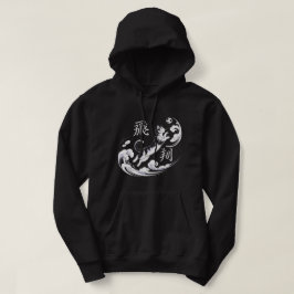 Soaring Wave Cat - Asian-Inspired Soccer Edition Hoodie