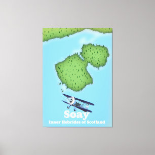 Soay Inner Hebrides of Scotland karta Canvastryck