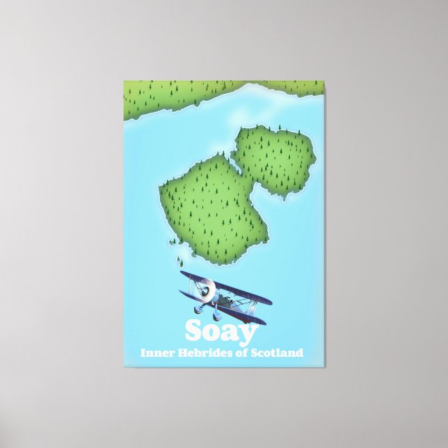 Soay Inner Hebrides of Scotland karta Canvastryck (Framsida)