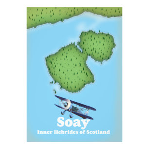 Soay Inner Hebrides of Scotland karta Fototryck