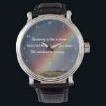SOB-återställningskvot för inspirationsbruk Armbandsur<br><div class="desc">Återhämtningen är som en storm. Låt inte regnet få ner dig. Regnbågen kommer. Ett motiverat recitationstecken för drogmissbruk är en gåva för uppmuntran till lugn med en vacker inspirerande regnbågsbild. Underbar armbandsur för en rehab-anläggning eller sober house-arbetare eller boende.</div>