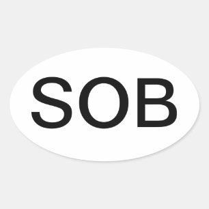 SOB OVALT KLISTERMÄRKE