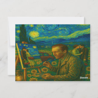 sob uma musa estrelada - under a starry muse vykort