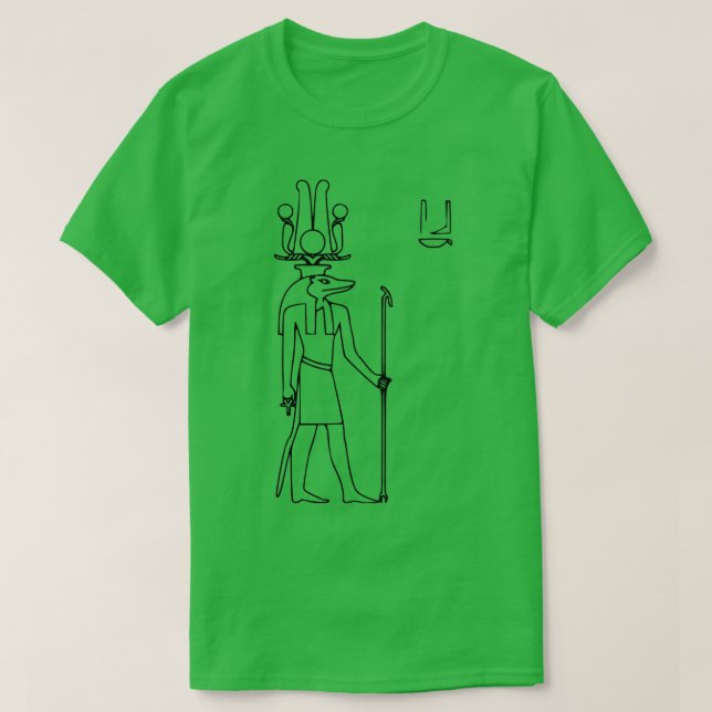 Sobek Ancient Egyptian Gud Hieroglyph T Shirt (Design framsida)