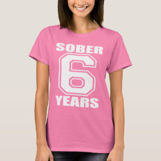 Sober 6 år Vit på Mörk T-shirt