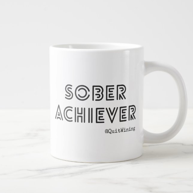 Sober Achiever Black & White Mugg Jumbo Mugg (Höger)