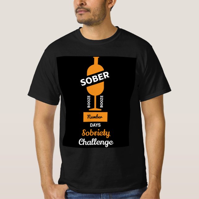 Sober AF Alkohol Addict Recovery T Shirt (Framsida)