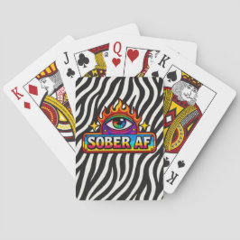 Sober AF - Falskt zebraskinnetryck - Casinokort
