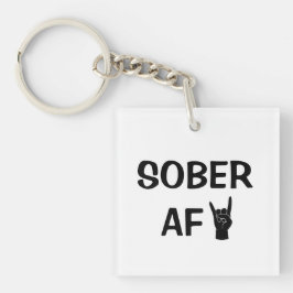 Sober AF Keychain, Addence Recovery Gift Keychai