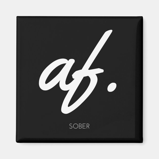 Sober AF - Sober Gifts Manar Women Magnet (Framsidan)