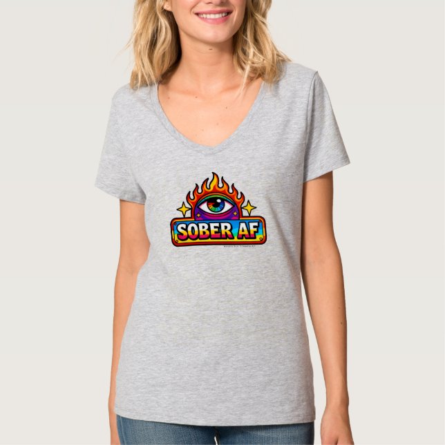 Sober AF -  T Shirt (Framsida)