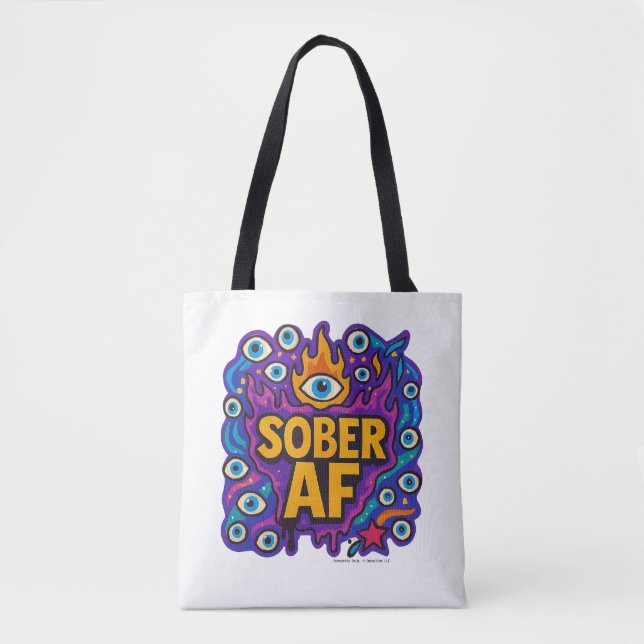 Sober AF - Tote Tygkasse (Framsida)