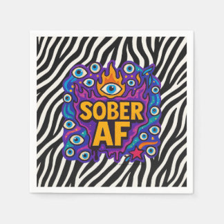 Sober AF - Zebramönster - Pappersservett