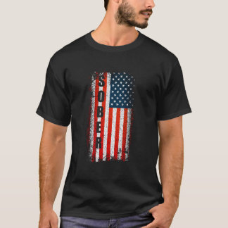 Sober-årsdag Sober American Flagga Aa T Na One T Shirt