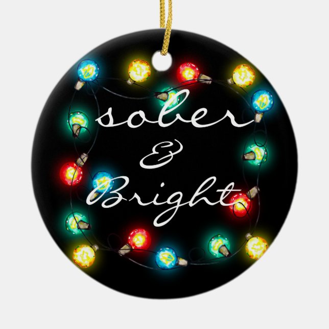 Sober Bright Ornament - Personlig Sobriety Gift (Framsidan)