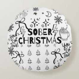 Sober christmas rund kudde