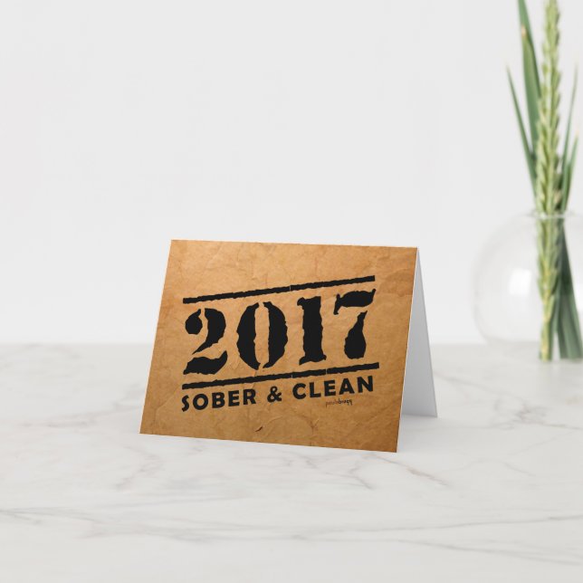 Sober & Clean 2017 (återställningsgåvor/beroendefr Kort (Framsida)