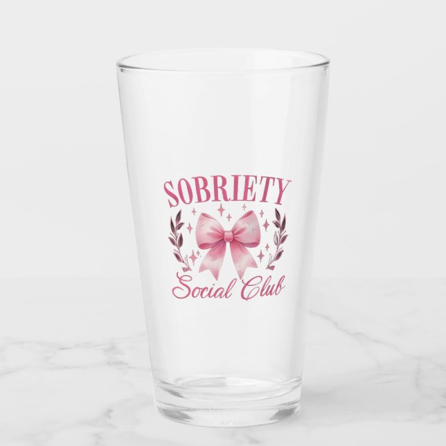 Sober & Clean Living in Recovery Bow Coquette Glaskopp (Framsida)