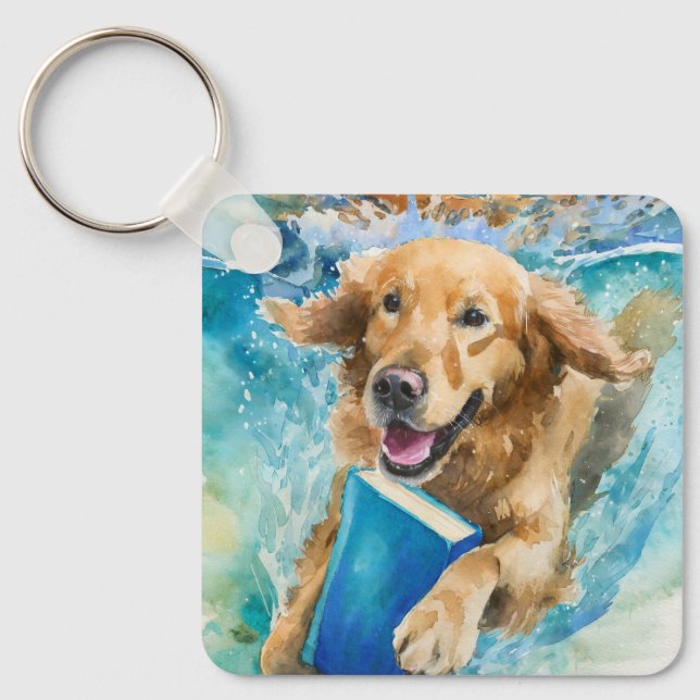 Sober Hund w/ Big Bok AA Prayer ANPASSNINGSBAR Nyckelring (Framsida)