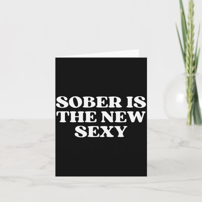Sober Is The New Y Funny Quote Y2k Aesthetic 2000s Kort (Framsida)