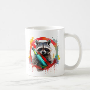 Sober, Raccoon, alkoholfri, alkoholfri, alkoholfri Kaffemugg