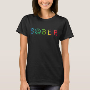 Sober Rainbow Recovery Alkohol NA Sobrition T T Shirt