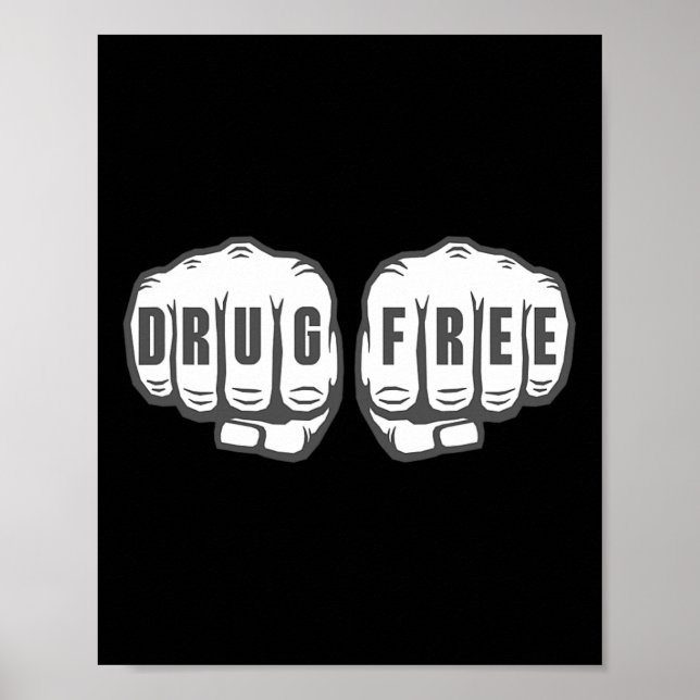 Sober Recovery Sobriety Gift Drug Free Poster (Framsidan)