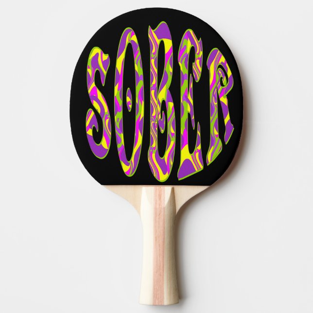SOBER Retro 60's Art Psychedelic Pingisracket (Framsidan)