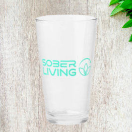 Sober & Shining - Lotus Power Pint Glass Glaskopp