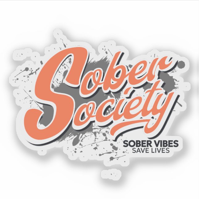 Sober Society Sticker Klistermärken (Framsida)