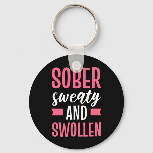 Sober Sweaty och Swoboda Moderskap Nyckelring (Framsida)