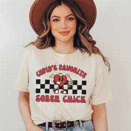 Sober Valentine Day, Retro Valentine Sobriety T Shirt