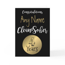 Sobriety Card 12 step sober-årsdag
