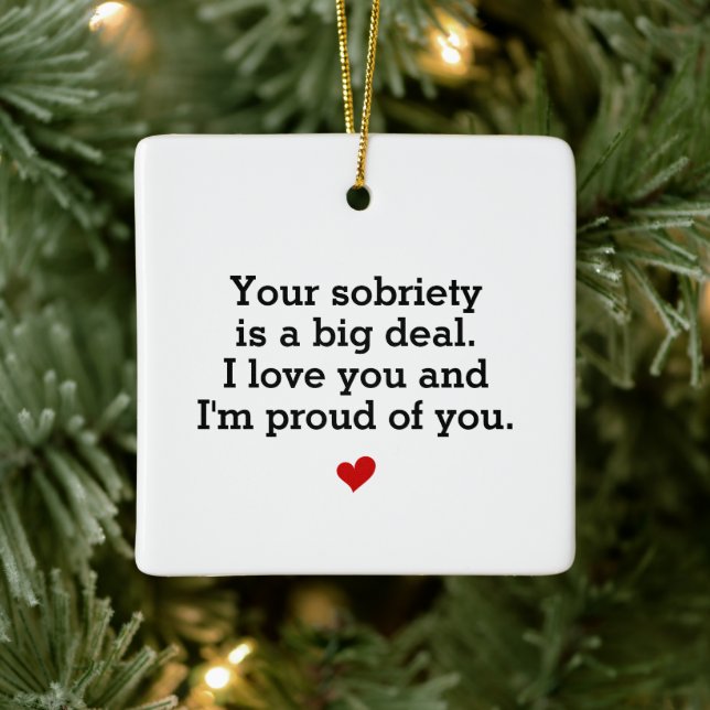 Sobriety Gift, Sober Anniversary Julgransprydnad Keramik (Träd)