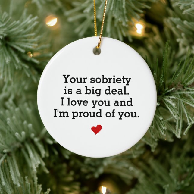 Sobriety Gift, Sober Anniversary Julgransprydnad Keramik (Träd)