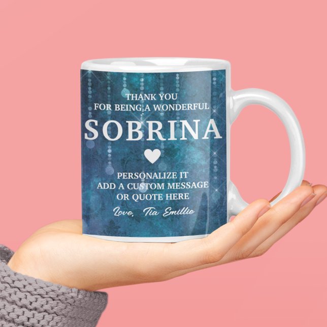 Sobrina Spain Niece Tack Quote Anpassningsbar Kaffemugg (Sobrina Spanish Niece Thank You Quote Custom Coffee Mug
)