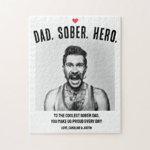 Sobristödsgåva, Pappa Hero Sober Anpassningsbar Ph Pussel