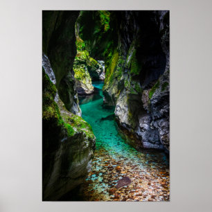 Soca gorge i Slovenien Poster