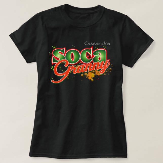 Soca Granny (Personlig) T Shirt (Design framsida)