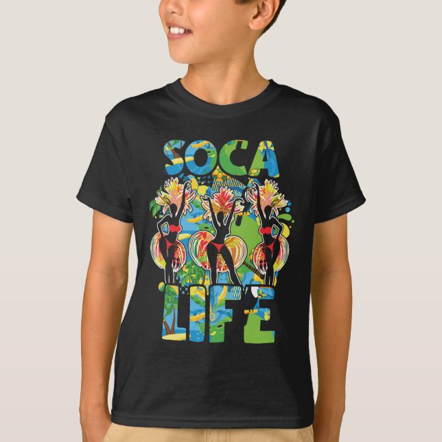 Soca Life Funny Carnival Party Fete Vin Rum T Shirt (Framsida)