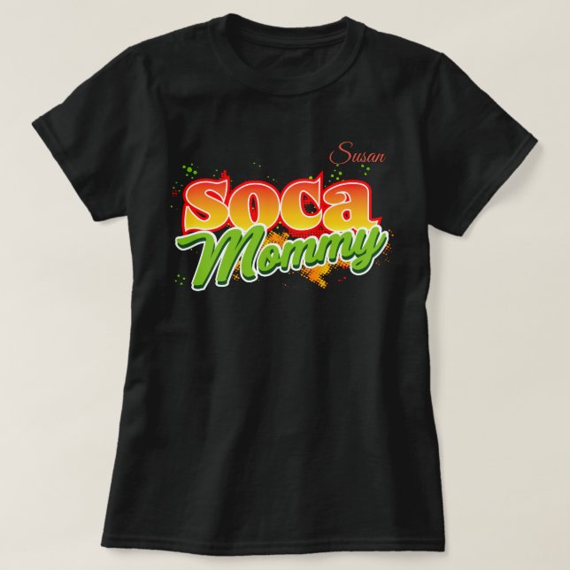 Soca-Mamma (Personlig) T Shirt (Design framsida)
