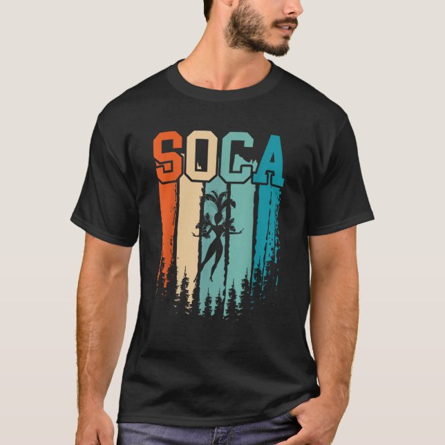 Soca Retro-Vintage T Shirt (Framsida)