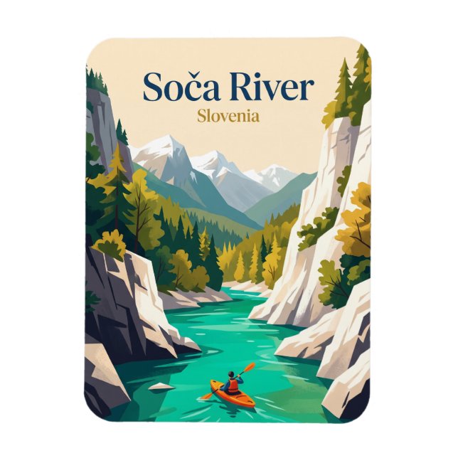 Socafloden, Slovenien Magnet (Vertikal)