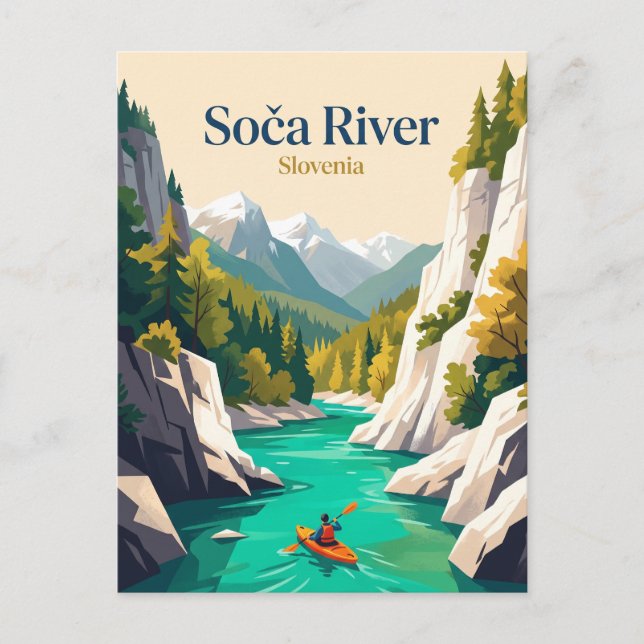 Socafloden, Slovenien Vykort (Framsida)