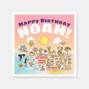 SoCal Anpassningsbar Birthday Napkins Pappersservett