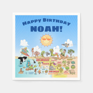 SoCal Anpassningsbar Birthday Napkins Pappersservett