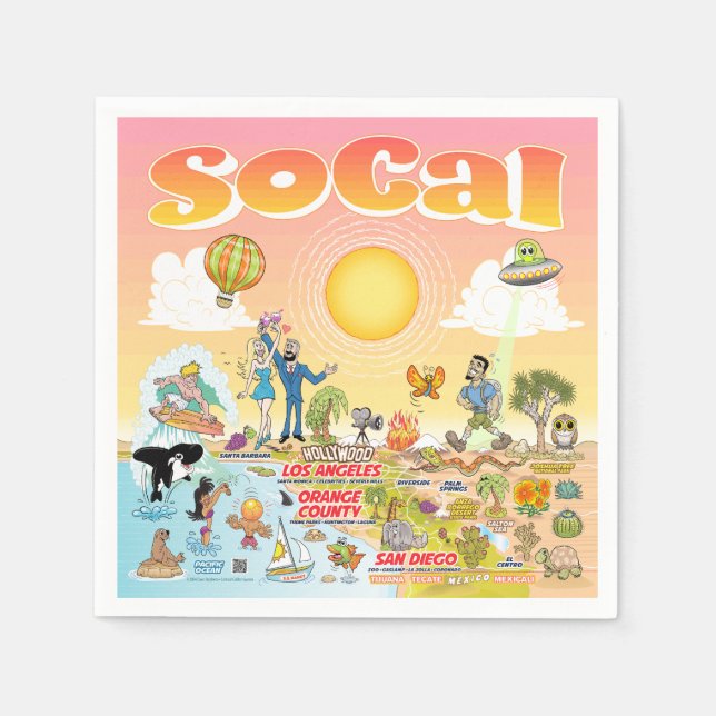 SoCal Napkins Pappersservett (Framsidan)